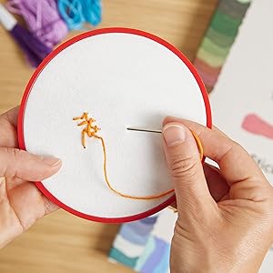 with the LIVAIA embroidery thread one can create lovely embroideries in embroidery frames