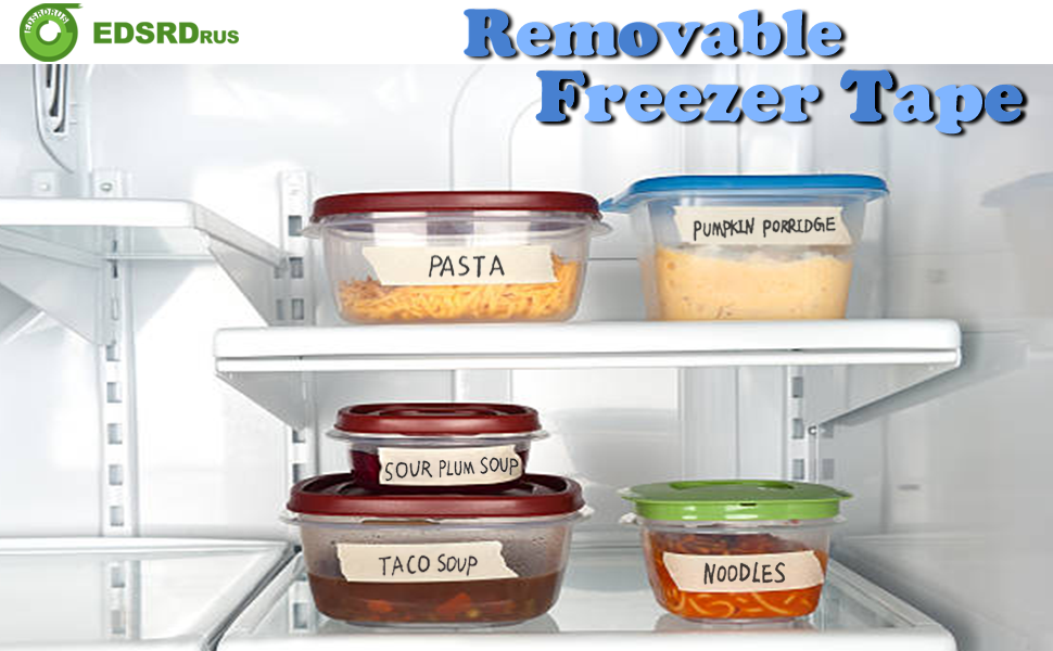 EDSRDRUS Freezer Tape to Write On 3/4in x 30ft 3pcs Low
