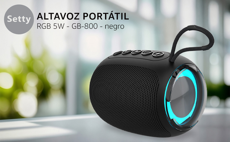 Altavoz Setty, bluetooth, USB, radio, RGB, color