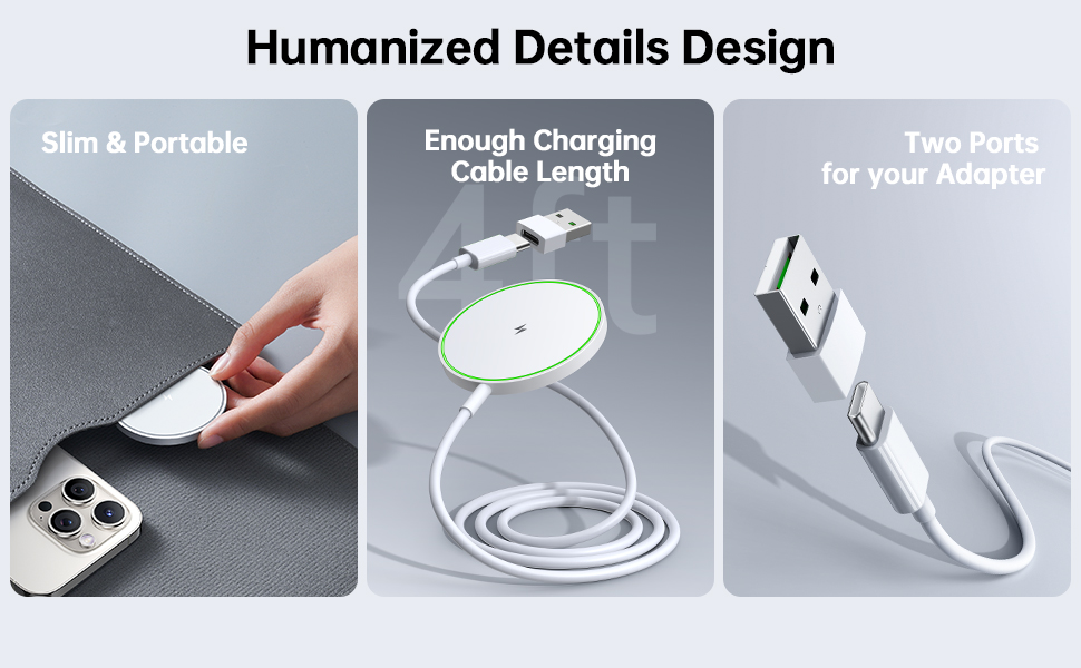 2024 Upgraded Nano Wireless Charger 15W Apple Mag