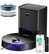 MONSGA Saugroboter mit Wischfunktion, 3.5L Staubsauger Roboter mit Absaugstation, 5000Pa Saugkraf...
