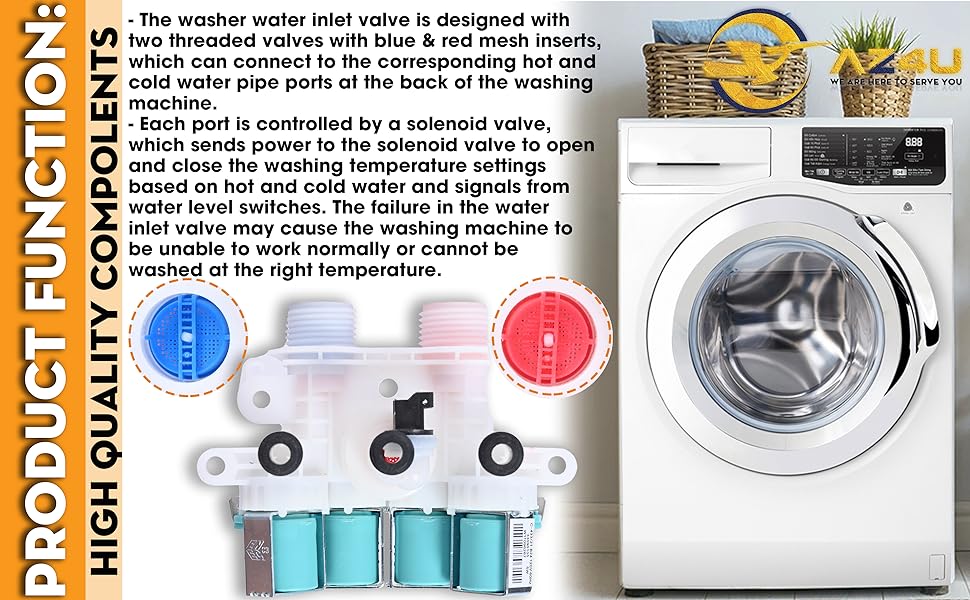 Washer Water Inlet Valve Replaces For Maytag Bravos XL