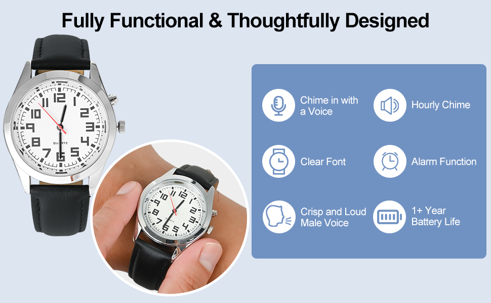 Sacumea Talking Watches for The Blind Men, Chime