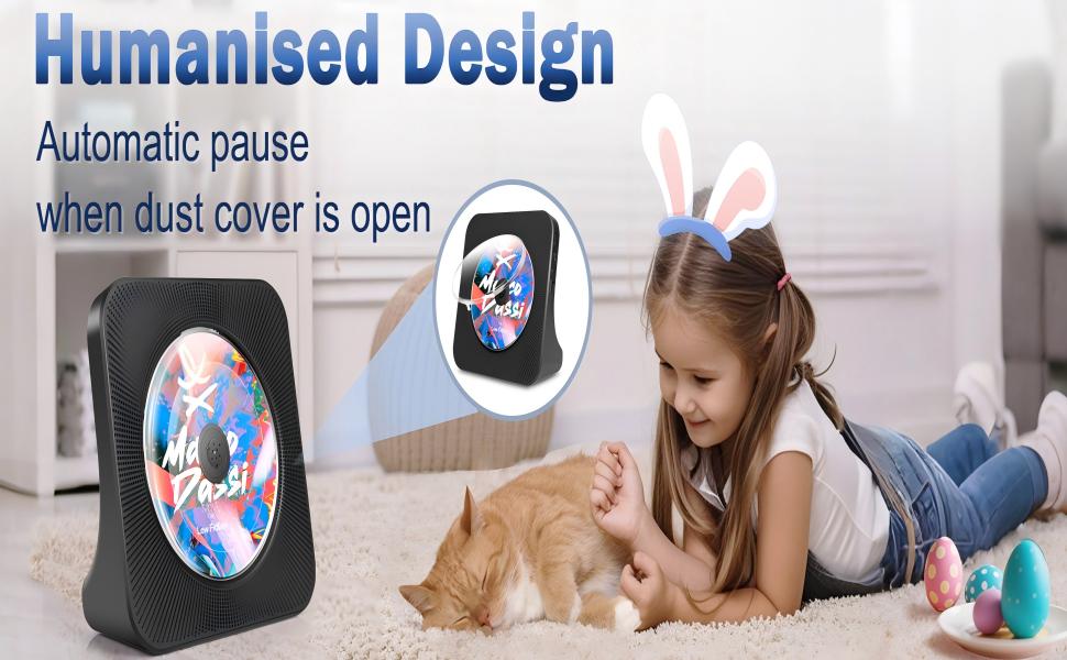 CD player with dust cover