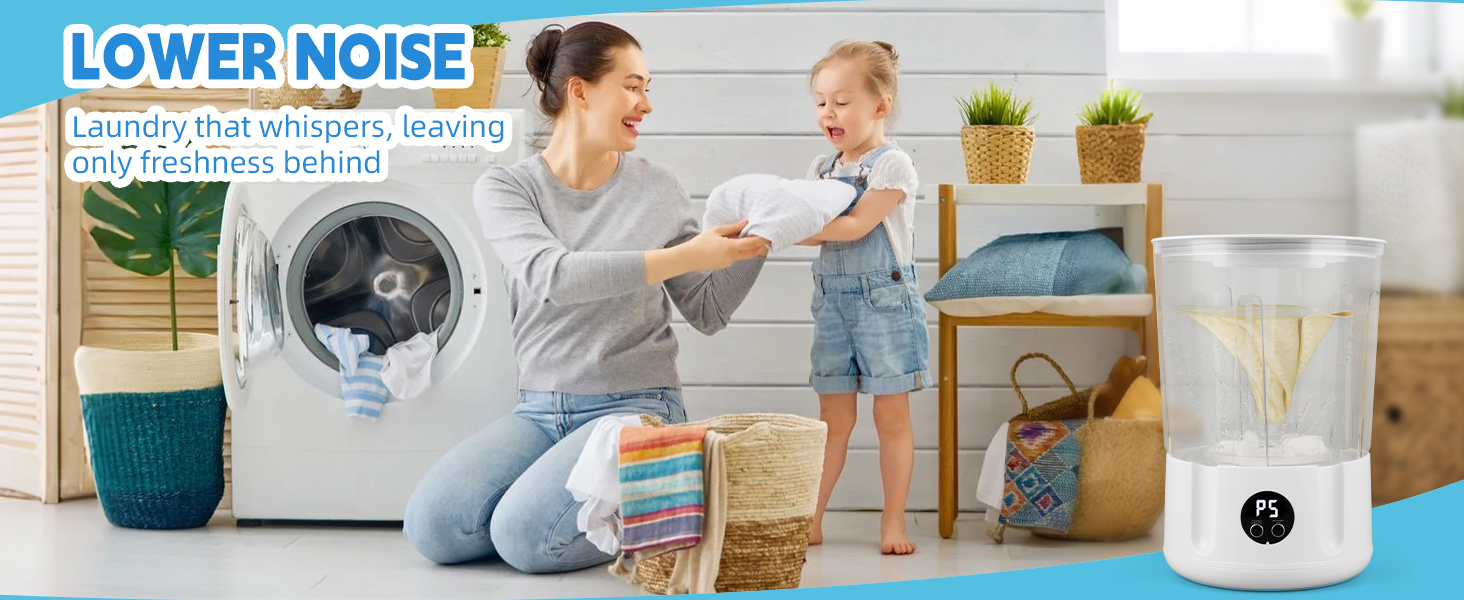 Portable Mini Washing Machine, 2L Underwear Washer 4000mAh Compact Deep Cleans Underwear, Baby Clothes, Lightweight Washing Machine for Apartment, Dorm, Hotel, Travel, Camping 8 small portable washing machine small washing machine portable underwear washer mini laundry machine