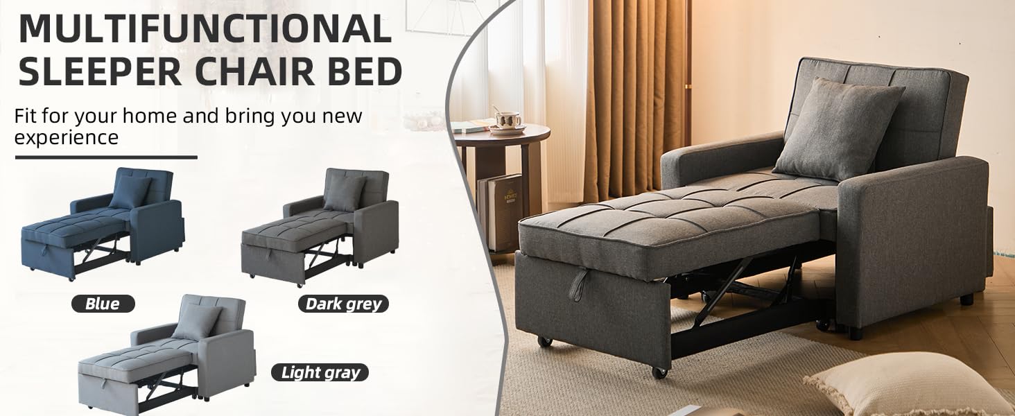 3-in-1 Convertible Chair Bed