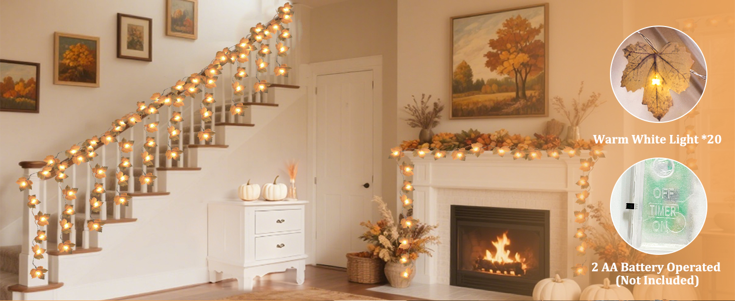 fall decorations for home fall decor fall garland with lights thanksgiving decorations halloween