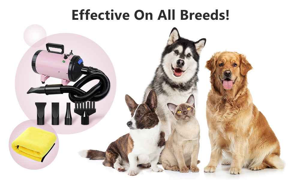 VOLKWELL 2800W Dog Hair Dryer Blaster Pet Grooming Hair Dryer Dog