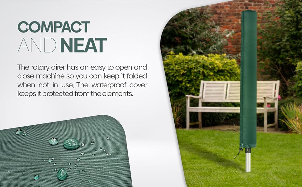 Rotary Washing Line Waterproof Cover with Draw String & Zip Heavy Duty