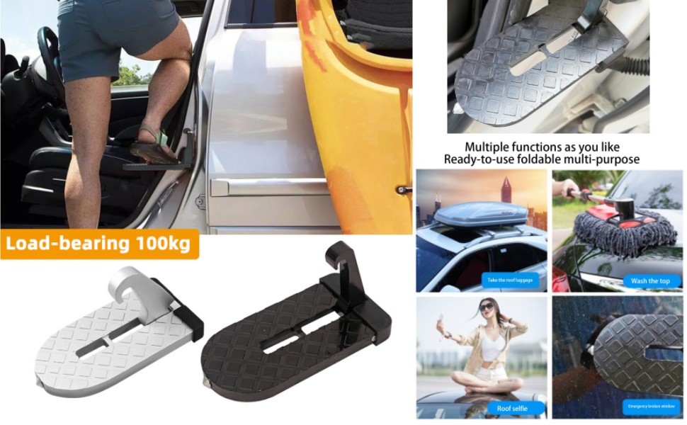 linshesf Foldable Car Roof Rack Step, Universal Fit Car