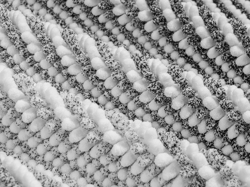 FRESHMINT Ombre Chenille Bathroom Rugs Sets 2 Piece, Non