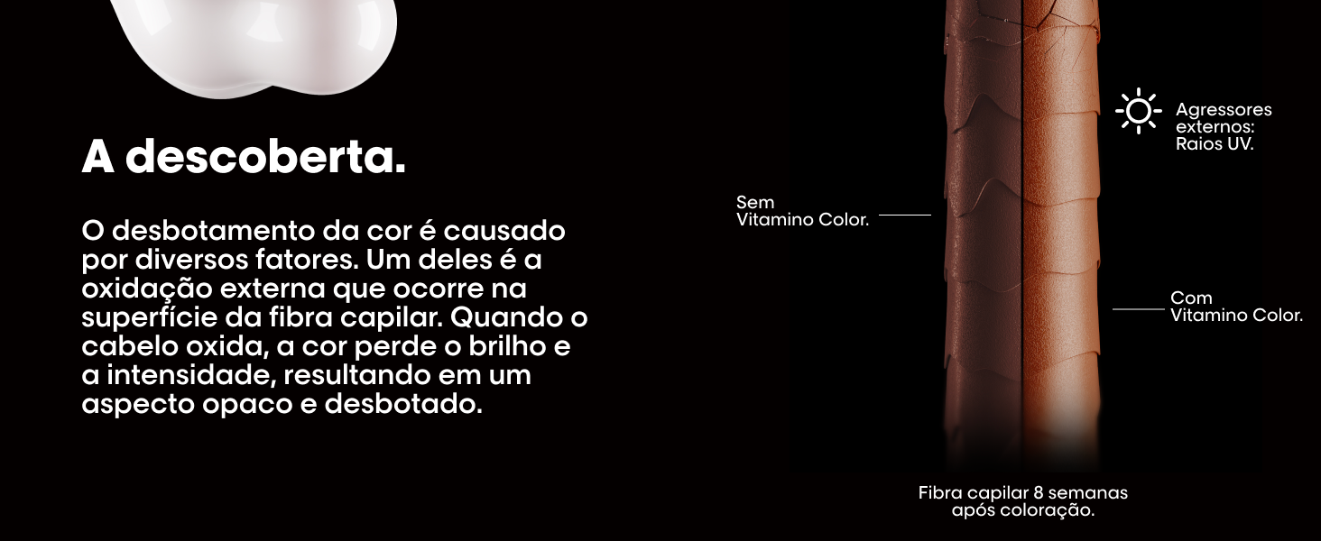 Shampoo, refil, protege a cor e fortalece o cabelo