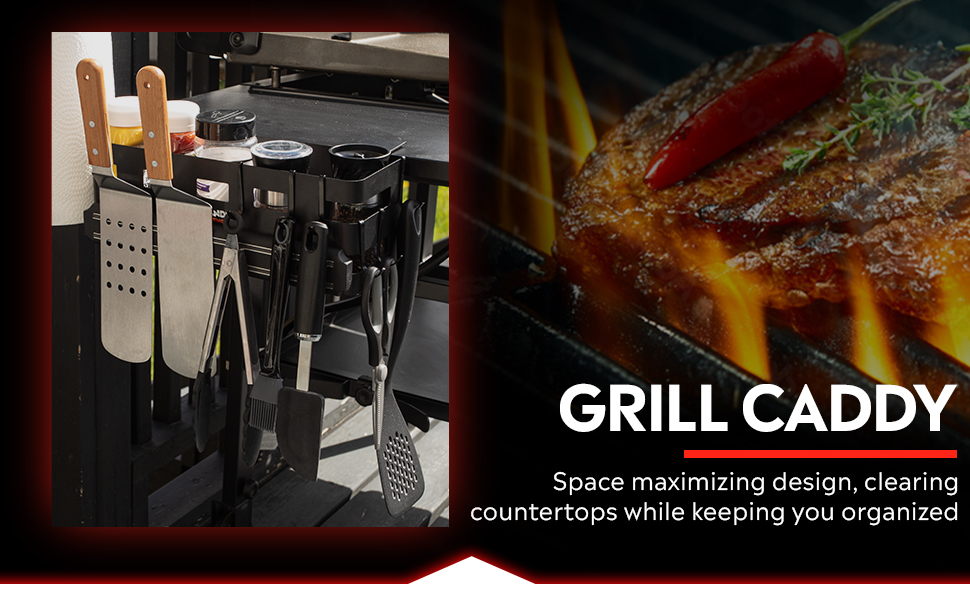 blackstone prep cart blackstone griddle caddy blackstone tool holder grill accessory storage