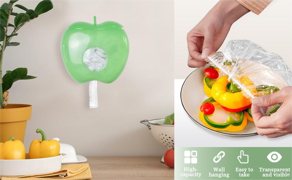 LYLIDIA 2pcs Plastic Wrap Storage Box 100PCS Food Covers Cling Film