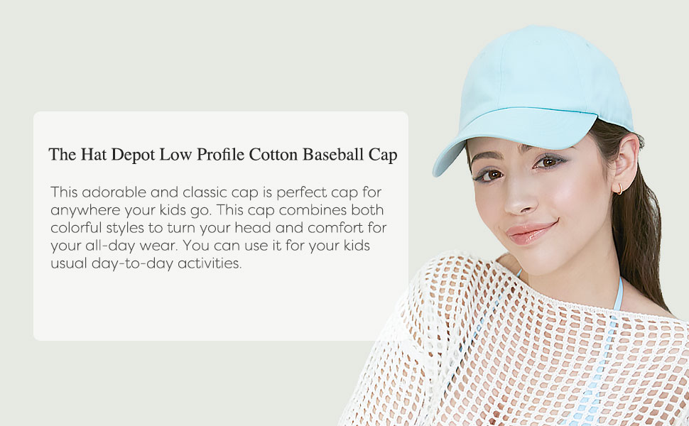 The Hat Depot Unisex Blank Washed Low Profile Cotton and Denim Baseball