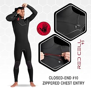 BODY GLOVE 4mm&3mmフルスーツ Amazon.com: Body Glove Men's Red Cell 4/3mm Chest-Zip Hooded Full