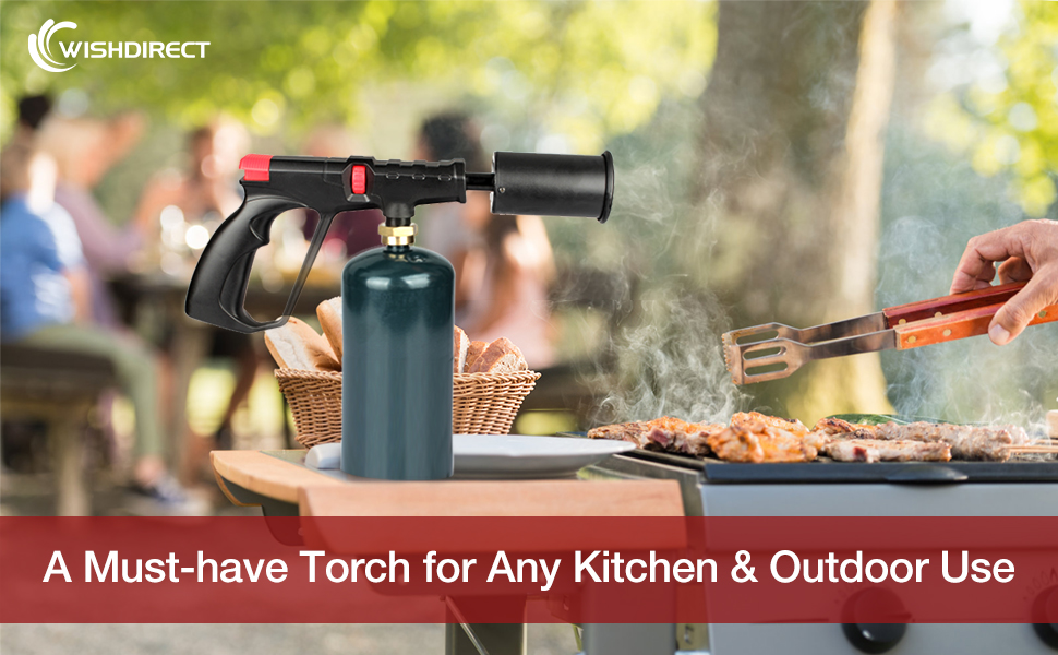 WishDirect Propane Cooking Torch Grill Gun for Searing