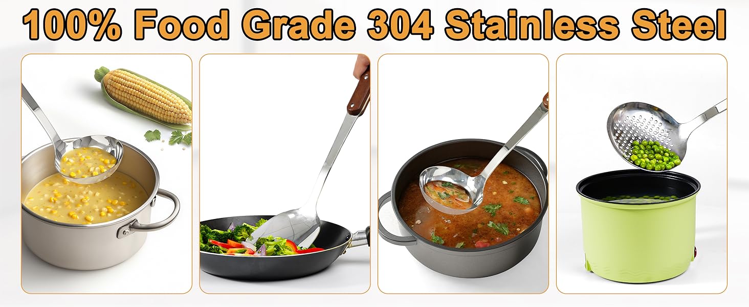 Mirror Polished Stainless Steel Cooking Utensils