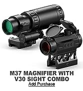 Feyachi V30 2MOA Red Dot Visier mit M37 1,5X - 5X Red Dot Lupe, Absolute Co-Witness