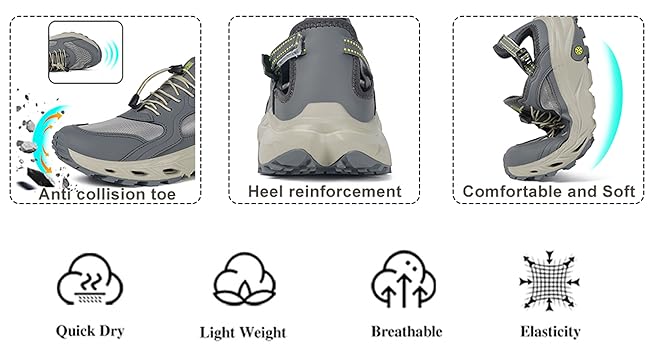 Amphibious Water Shoes Men Quick Drying Outdoor Hiking Sandals Aqua Swim Beach Shoes