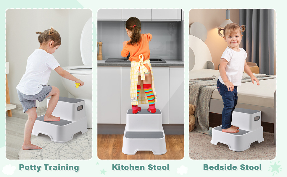 Toddler Step Stool for Bathroom Sink 2 Step Stools for