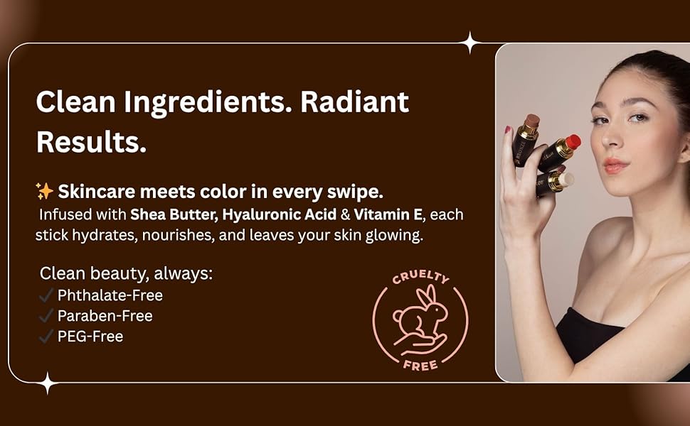 clean beauty, shea butter, hyaluronic acid blush, vitamin E, cruelty free, paraben free, PEG free