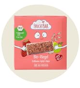 FruchtBar Bio Frucht-Riegel mit Erdbeere, Apfel & Hafer, 36 Früchte-Riegel, Snack für Babys ab 12...
