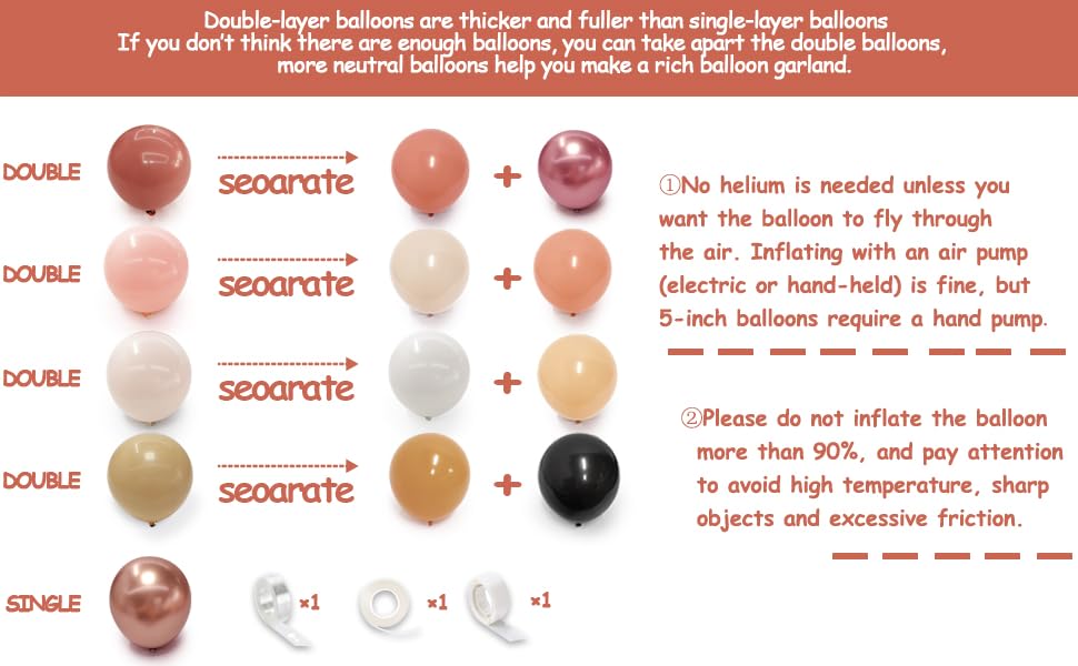 dusty pink brown balloons
