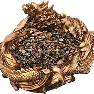 龍の飾皿 Amazon.co.jp: UTST 龍の置物 風水 さざれ石 浄化用 皿