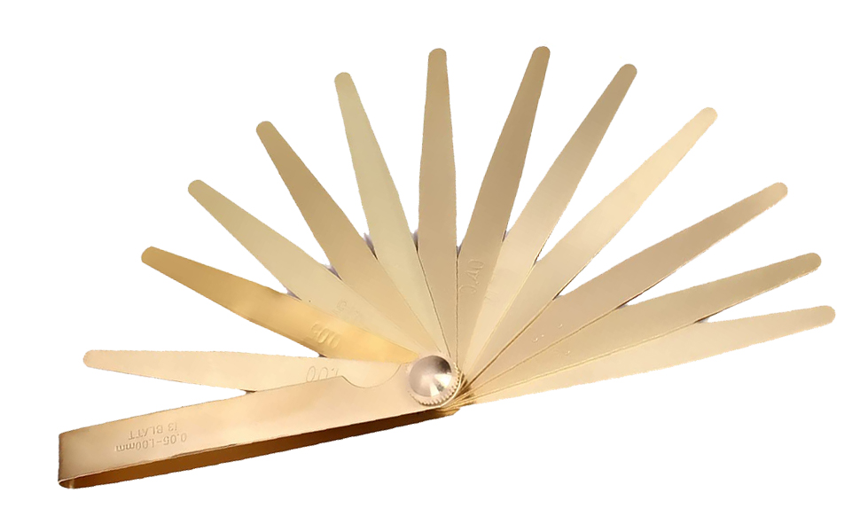 20 blades Brass Feeler gauge, Plug Gauge, highPrecision Clearance