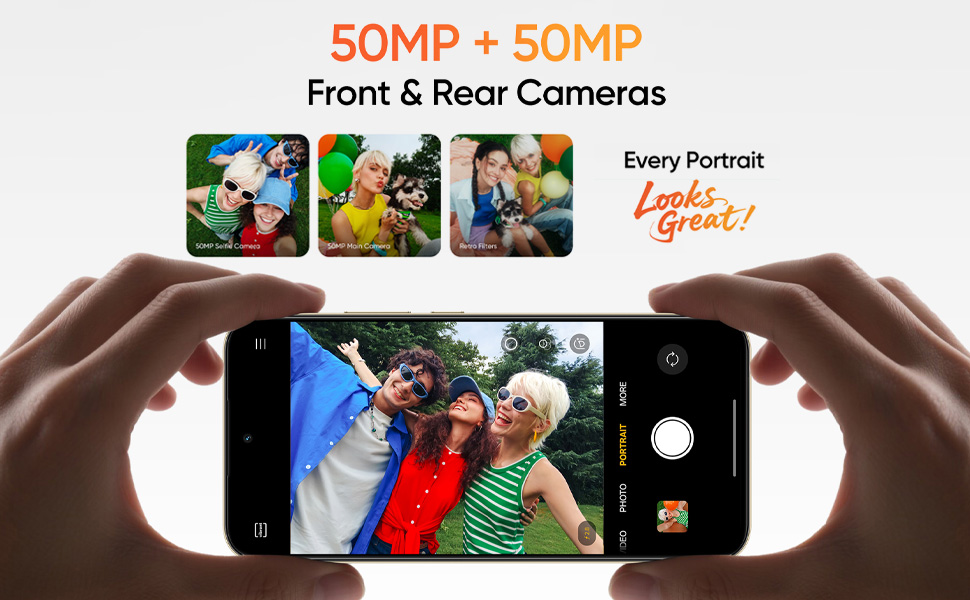 50mp + 50mp front & real cameras