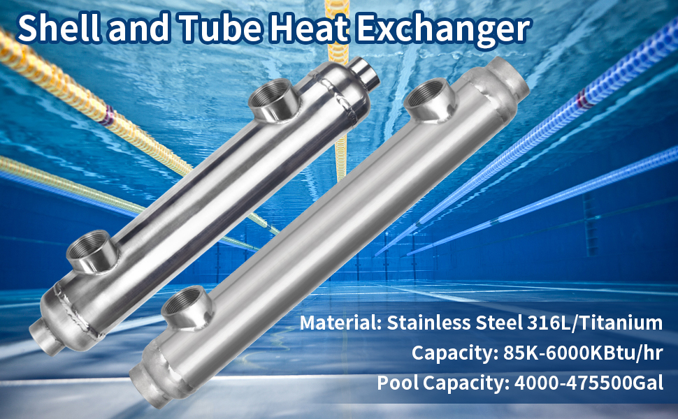 AB Full Titanium Pool Heat Exchanger 360k Btu for 29,000