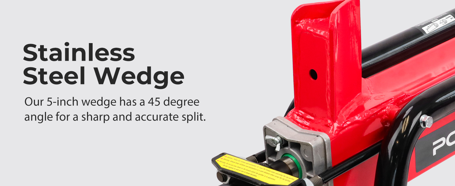 PowerSmart PS9006 Electric 6Ton Log Splitter, Red Patio