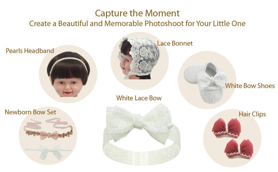 baby girl newborn photoshoot Hats, headbands, and bows add a sense of polish and style to a look