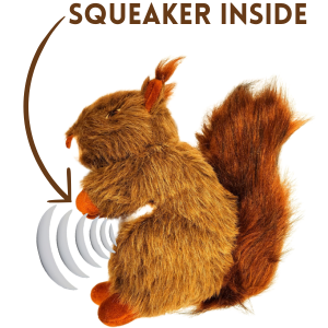 Dog Squeak Toys Squirrel Plush Squirrel Pet Interactive Dog Stuffed Dog Toy with Squeaky Squirrel