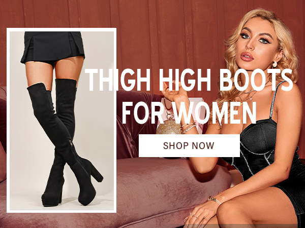 Amazon.com | NueiVeiuo Women Thigh High Boots Platform