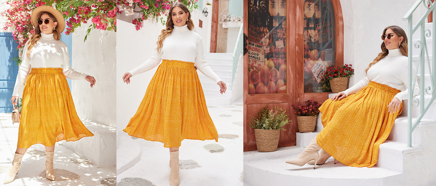 polka dot skirts for women