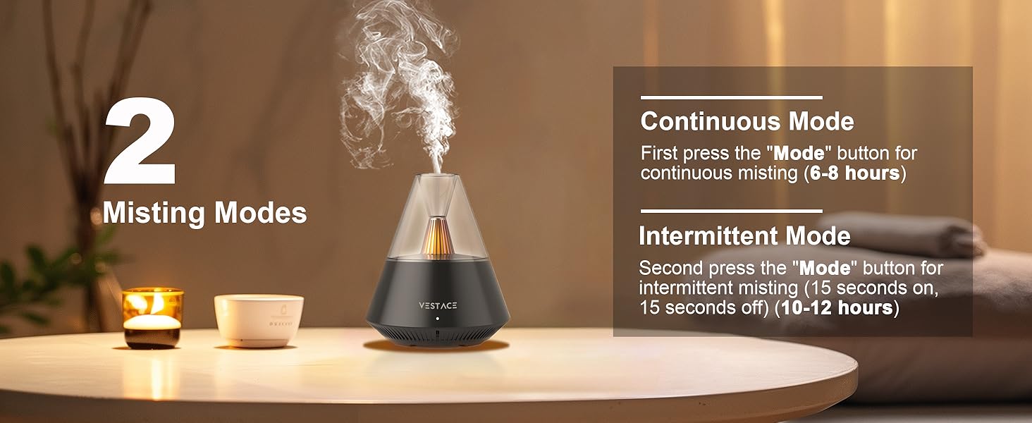 dual misting modes aromatherapy diffuser