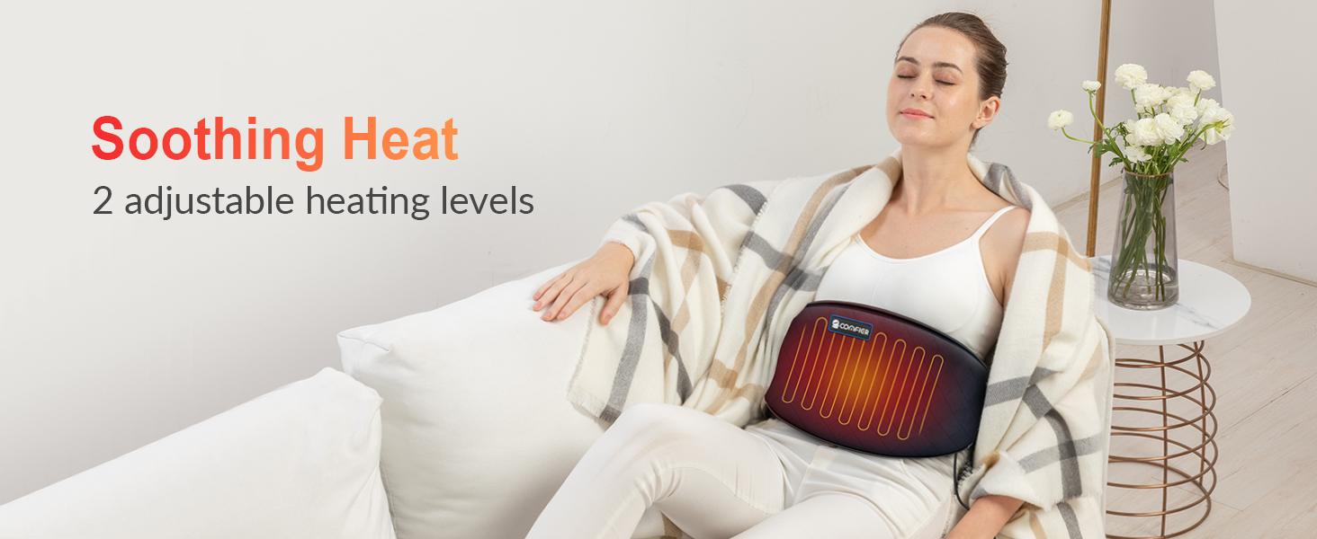 COMFIER Heating Pad for Back Heated Waist Belt Wrap with Vibration