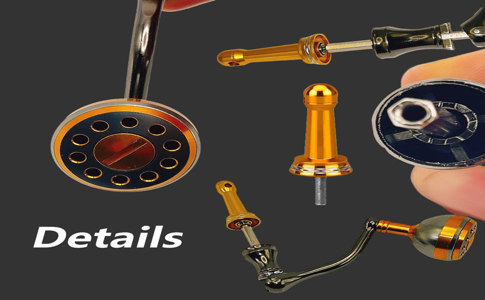 HEWEIU Fishing Reel Handle Replacement Hexagon Metal Power