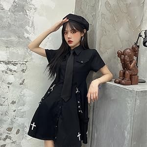 Amazon.co.jp: [DMbinshun] 黒ワンピース レディース
