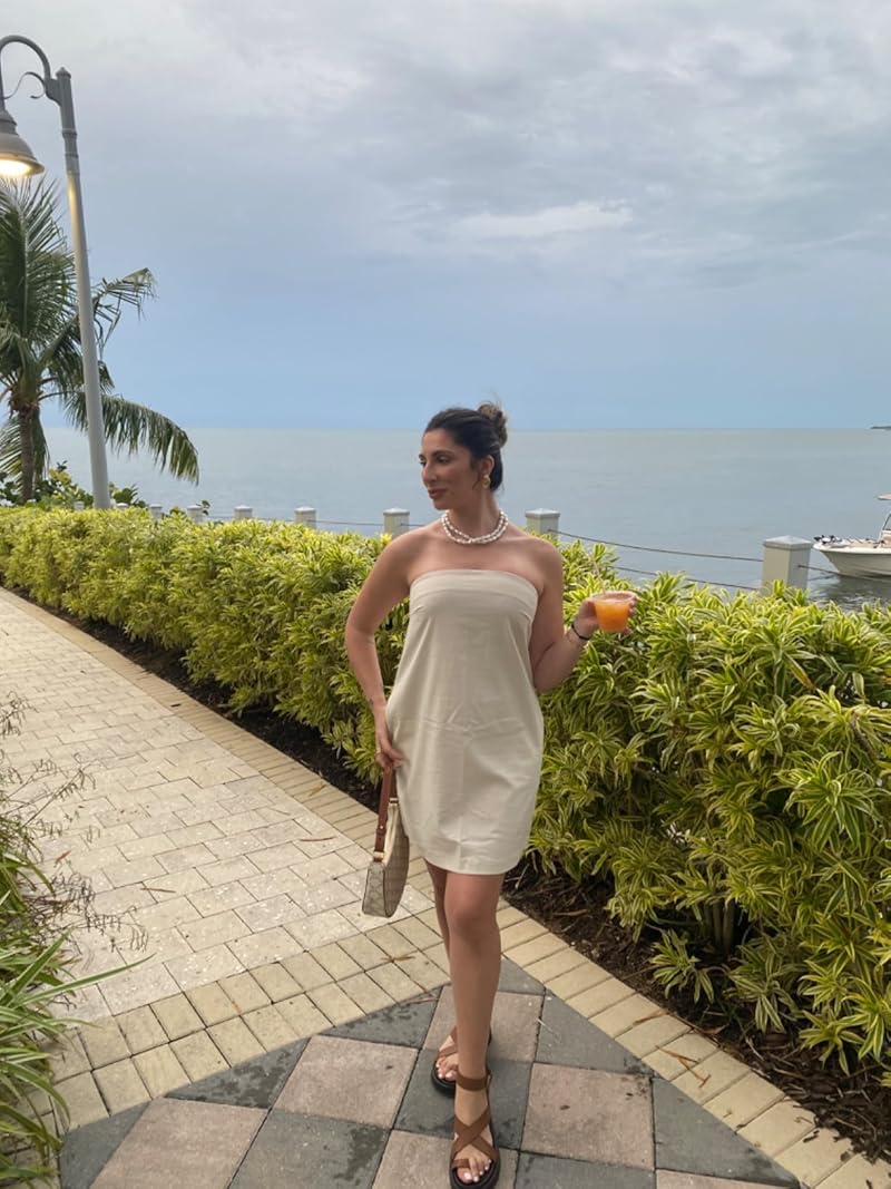 Meladyan Women's Summer Tube Dress