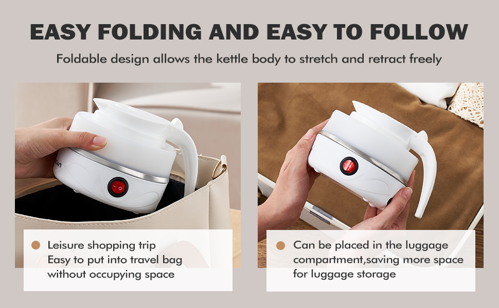 Easy Folding, electric kettle, hot water