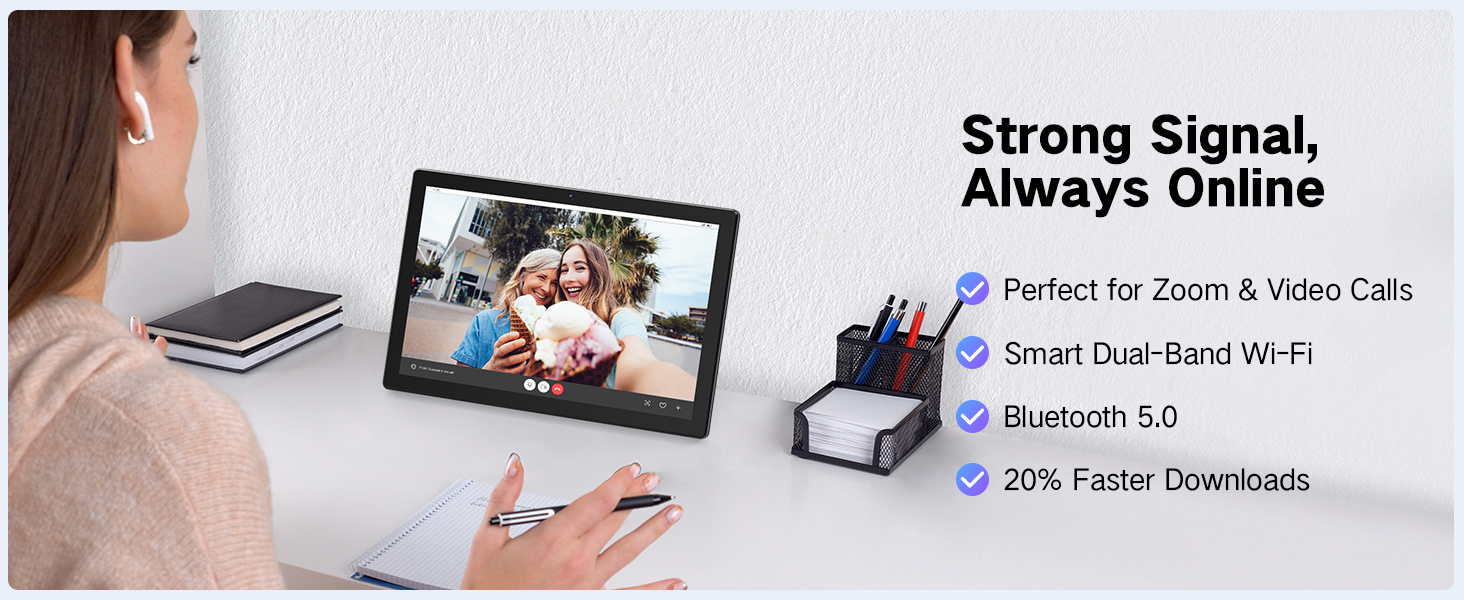 Android Tablet, 10.1&#34; Android 14 Tablet with Octa-Core CPU