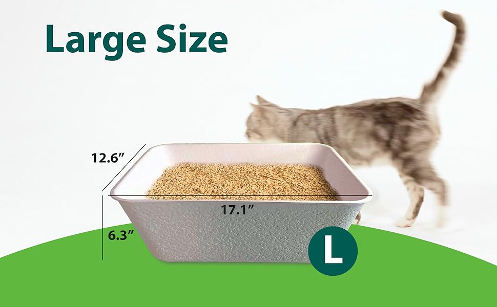ANGELYCIA Disposable Litter Boxes for Cats Baking Soda Effect and Odor Control