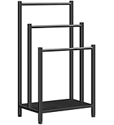 HOOBRO Freestanding Towel Rack, 3 Tier Blanket Ladder Holder for Bathroom, 43 x 28 x 81 cm, Metal...