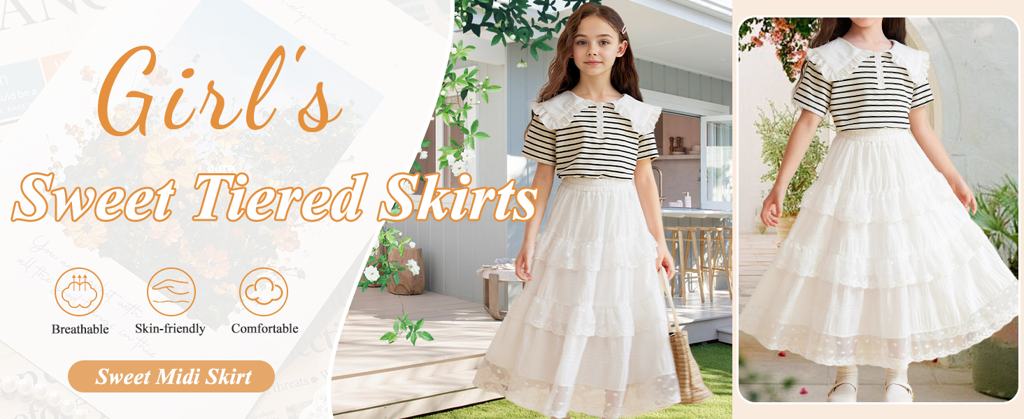  SEAUR Girls Maxi Skirt