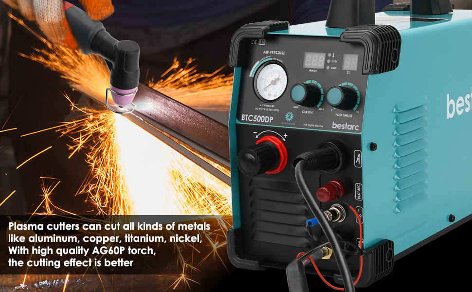 bestarc Plasma Cutter, Pilot Arc BTC500DP 2nd Generation 50Amps Dual