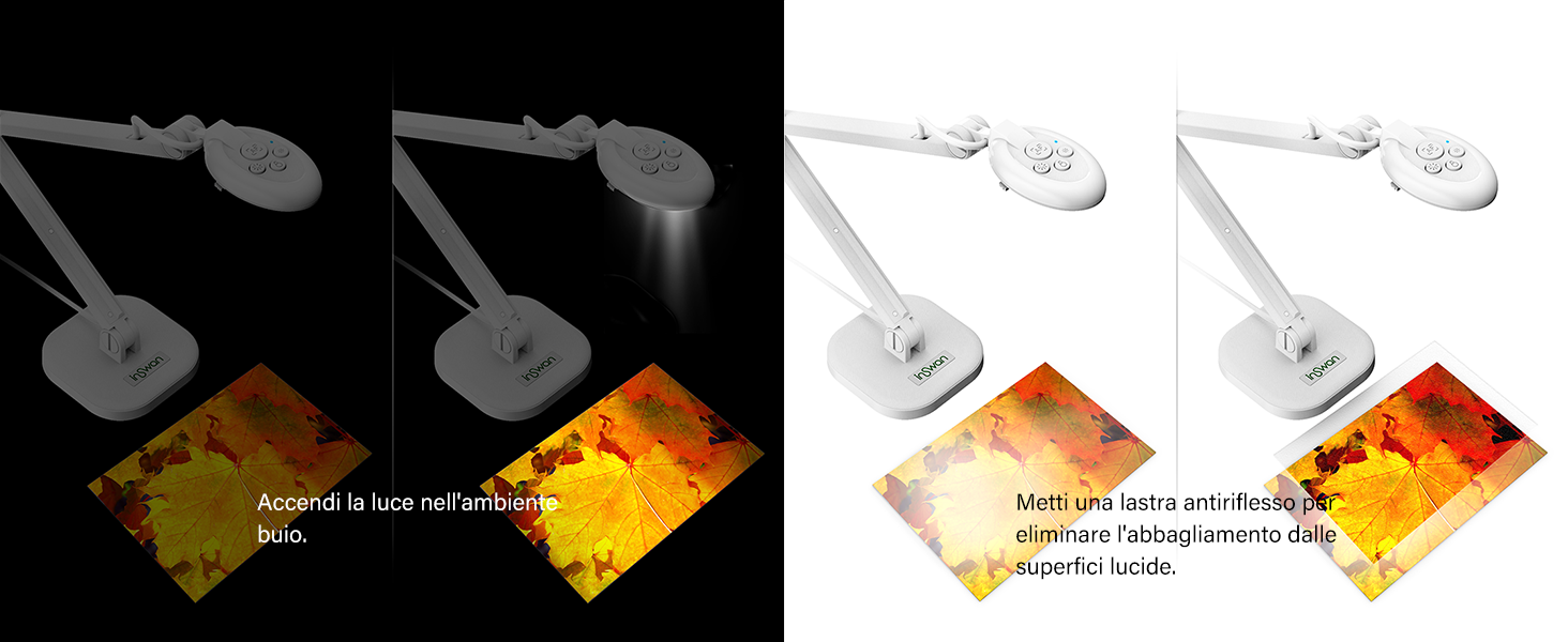 INSWAN INS2 Caméra de Document USB & Visualiseur Capture 4K Ultra HD