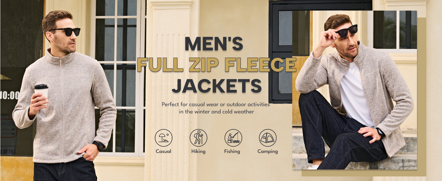 Men&#39;s Fleece Full Zip Jackets